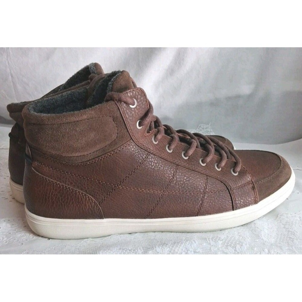 Dayfive Back Court Mens 13M Brown Faux Leather High Top Boot Lace Streetwear